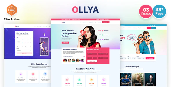 Ollya – Dating and Community Site Template Download