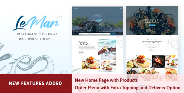 LeMar v1.9 – Seafood Restaurant WordPress Theme Download