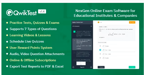 QwikTest NexGen Online Exam & Quiz Software