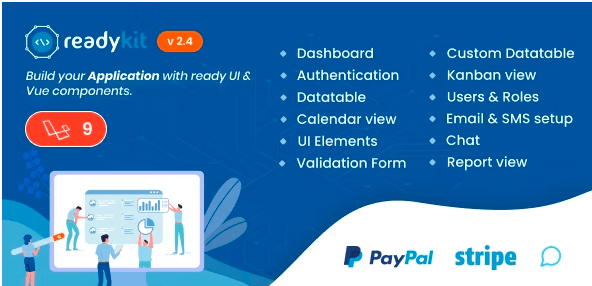 ReadyKit Admin & User Dashboard Templates for Laravel + Vue App Development