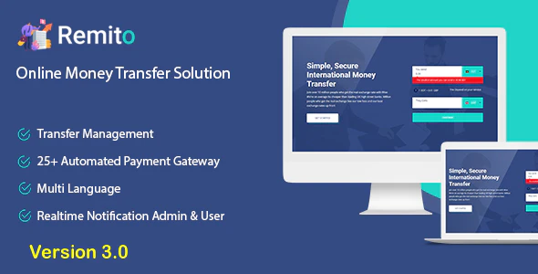 Remito v4.0.1 – Online Money Transfer Solution Laravel Download