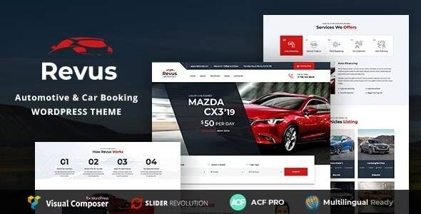 Revus v2.1.2 – Automotive & Car Rental WordPress Theme Download