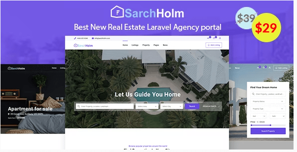 Sarchholm v2.0.5 – Real Estate Laravel Multilingual Agency Portal