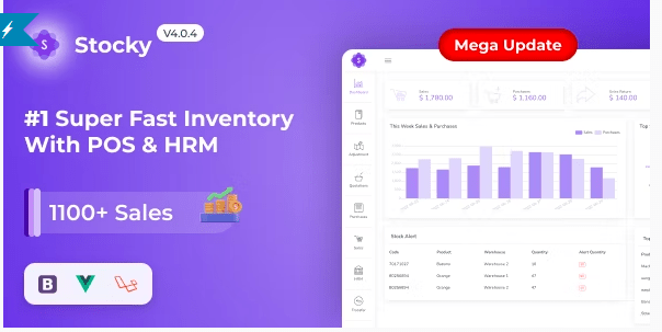 Stocky v4.0.6 – Ultimate Inventory Management with POS & HRM