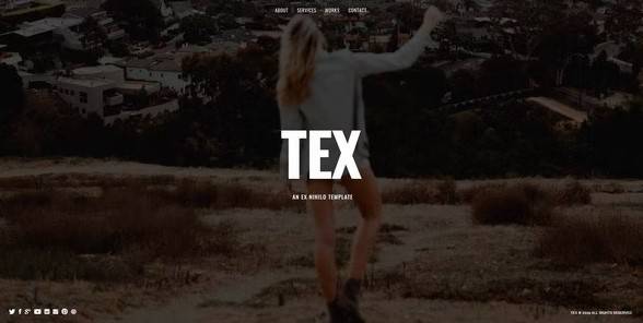 Tex – Creative One Page Portfolio Template