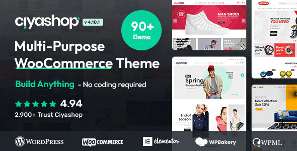 CiyaShop v4.15.0 – Responsive Multi-Purpose WooCommerce WordPress Theme Download (Updated)