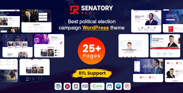 Senatory Political Candidate WordPress Theme v.2.2.5 Download