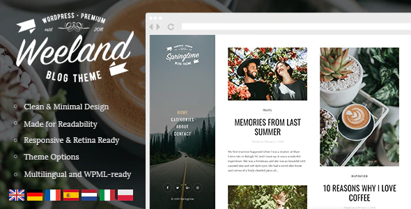 Weeland v1.5.1 – Masonry Lifestyle WordPress Blog Theme Download