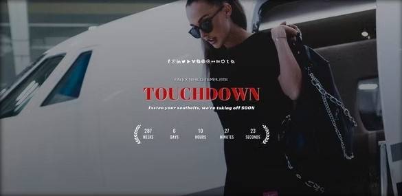 Touchdown v1.4 – Responsive Coming Soon Page