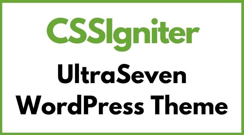 UltraSeven CSSIgniter WordPress Theme v2.9.3 Download