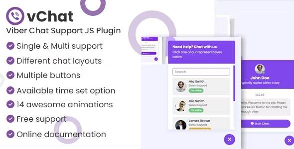 vChat v1.2.0 – Viber Chat Support WordPress Plugin