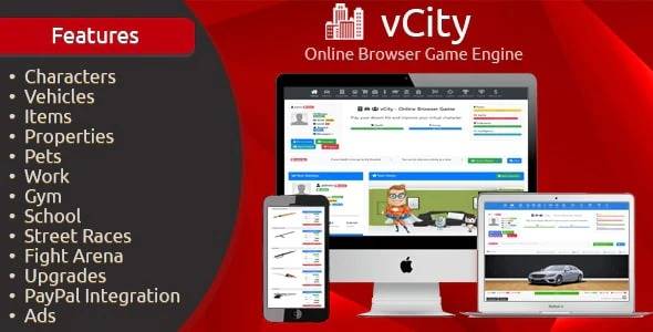 vCity v.2.1 Online Browser Game Engine Php Script Download