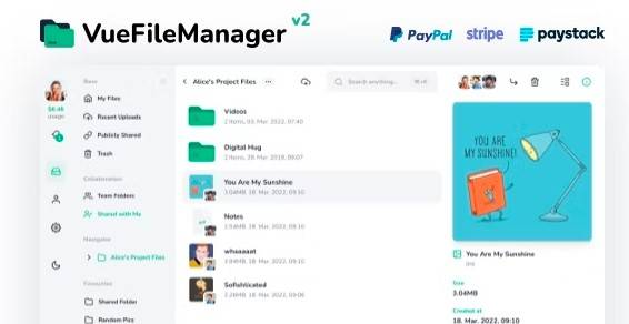 Vue File Manager Pro v2.2.7 – Your Professional Storage Cloud Platform (Updated)