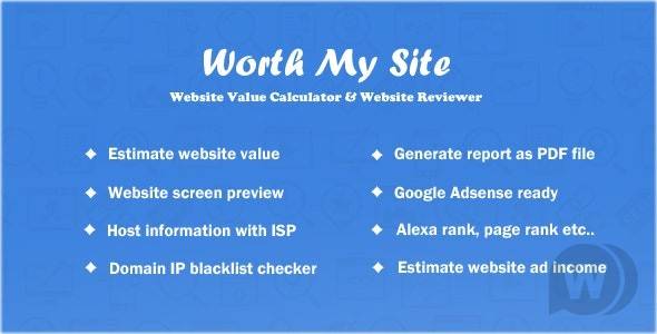 Worth My Site v1.9.9 – Website Value Calculator Php Script Download