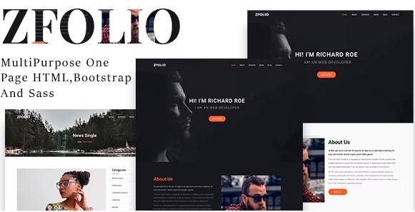 Zfolio – MultiPurpose One Page HTML Template