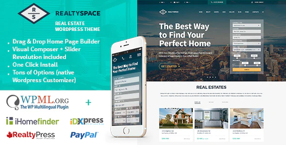 Realtyspace – v.1.4.30 Real estate WordPress Theme Download