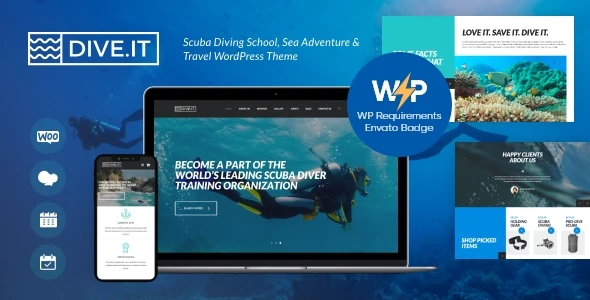 DiveIt v.1.3.7 – Scuba Diving School Sea Adventure & Travel WordPress Theme Download