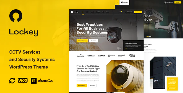 Lockey v.1.0 CCTV and Security Systems WordPress Theme Download