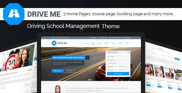 Driveme Driving School WordPress Theme