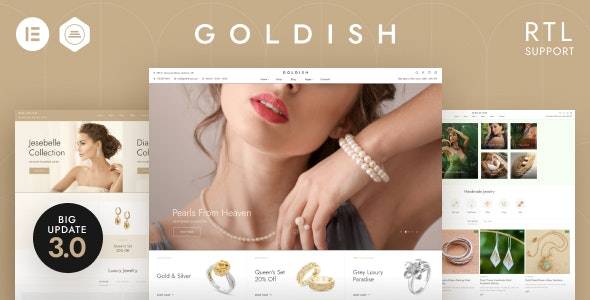 Goldish v3.10 Jewelry Store WooCommerce WordPress Theme Download (Tested)