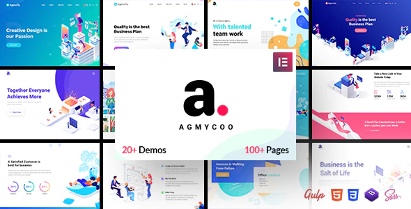 Agmycoo v2.3 – Isometric Startup Creative Digital Agency WordPress Theme Download