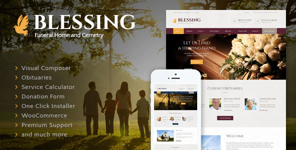 Blessing v3.2.9 Funeral Home WordPress Theme Download