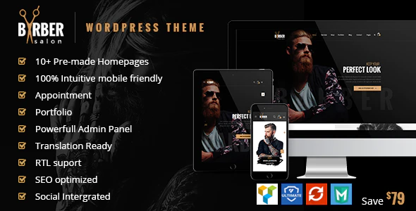 Barber v2.0.0 – Hair Tattoo & Beauty Salons WordPress Theme Download