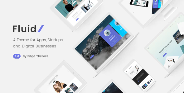 Fluid v.1.7 Startup and App Landing Page WordPress Theme Download