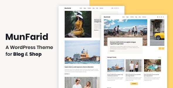 Munfarid v.1.0.5 – Blog & Shop WordPress Theme Download