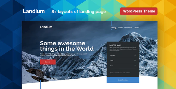 Landium v2.3.4 – WordPress App Landing Page Theme Download