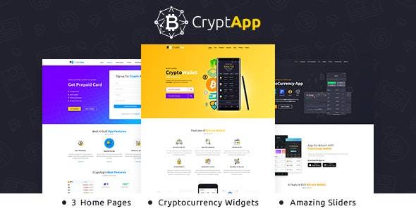 CryptApp v2.8 – Cryptocurrency Landing Page WordPress Theme Download