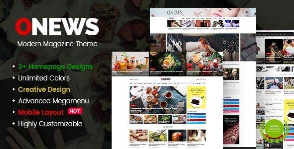 ONews –v1.1.2 Modern Newspaper & Magazine WordPress Theme Download