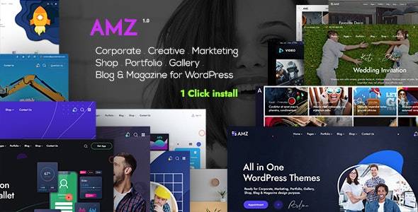 AMZ v1.0 – All in One Creative WordPress Theme Download