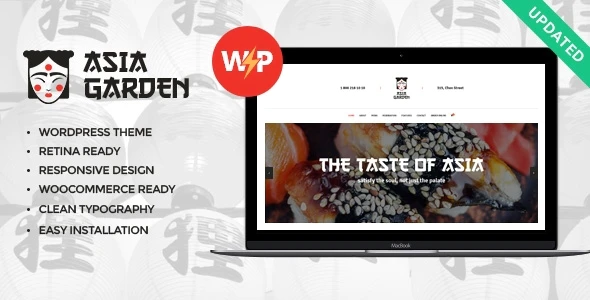 Asia Garden v1.2.5 Asian Food Restaurant WordPress Theme Download