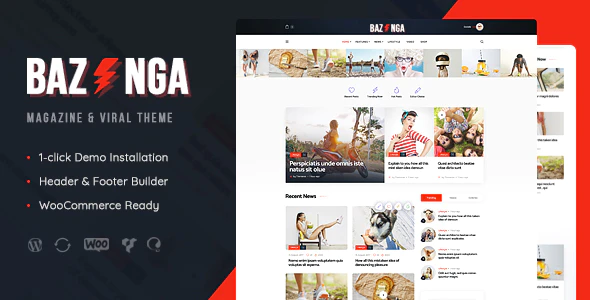 Bazinga v1.1.6 – Magazine & Viral Blog WordPress Theme Download