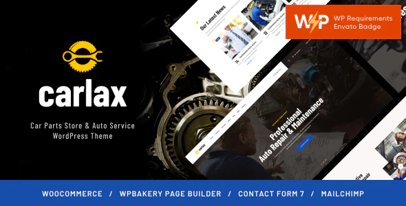 Carlax v1.0.9 Car Parts Store & Auto Service WordPress Theme Download