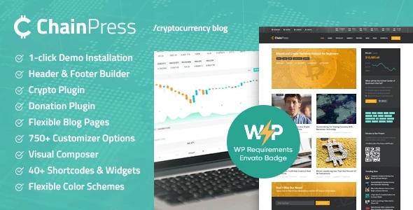 ChainPress v1.0.9 – Financial WordPress Business Blog Theme Download