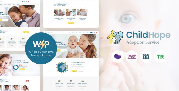 Charity Hope v1.1.7 Child Adoption Service & Charity Nonprofit WordPress Theme Download