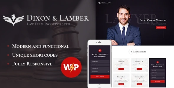 Dixon & Lamber v1.2.5 Law Firm WordPress Theme Download