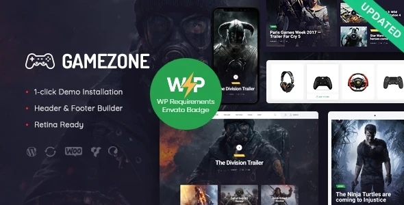 Gamezone v1.1.6 Gaming Blog & Store WordPress Theme Download