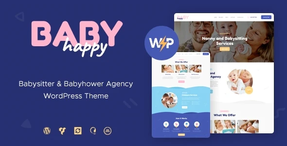 Happy Baby v1.2.7 Nanny & Babysitting Services WordPress Theme Download (Updated)