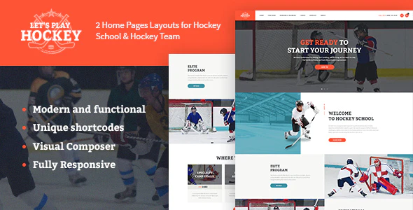 Let’s Play Hockey School & Sport WordPress Theme