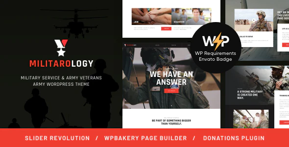 Militarology Military Service WordPress Theme v1.0.8 Download