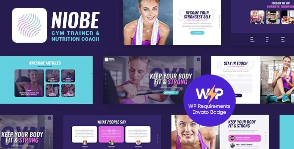 Niobe v1.1.11 Gym Trainer & Nutrition Coach WordPress Theme Download