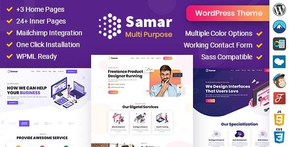 Samar v2.0 – Creative Agency WordPress Theme Download