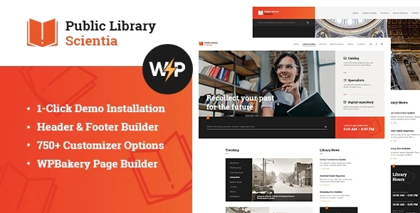 Scientia v1.0.6.1 – Public Library & Book Store Education WordPress Theme Download