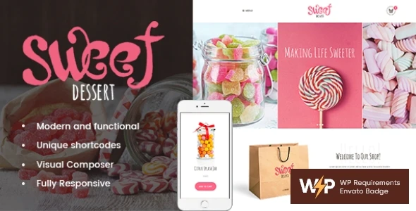 Sweet Dessert v1.1.8 Sweet Shop & Cafe WordPress Theme Download