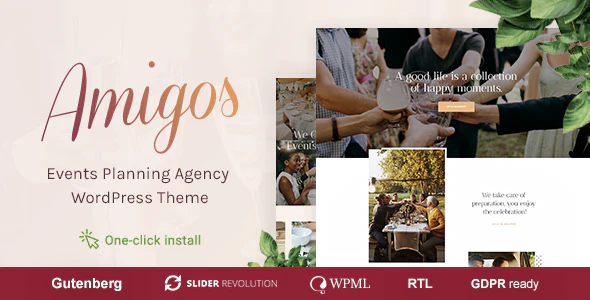 Amigos v1.1.0 Party & Celebration Event Agency WordPress Theme Download