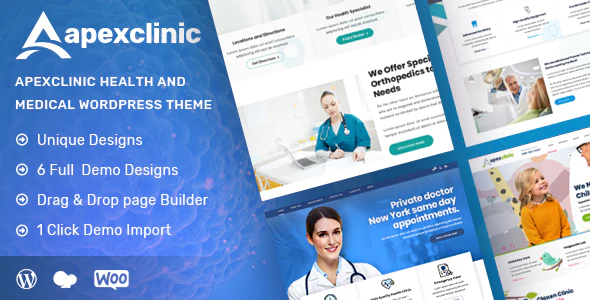 ApexClinic v1.3.4 – Health & Clinic WordPress Theme Download