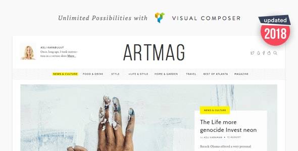 Artmag – v.1.9 Clean Blog and Magazine WordPress Theme Download